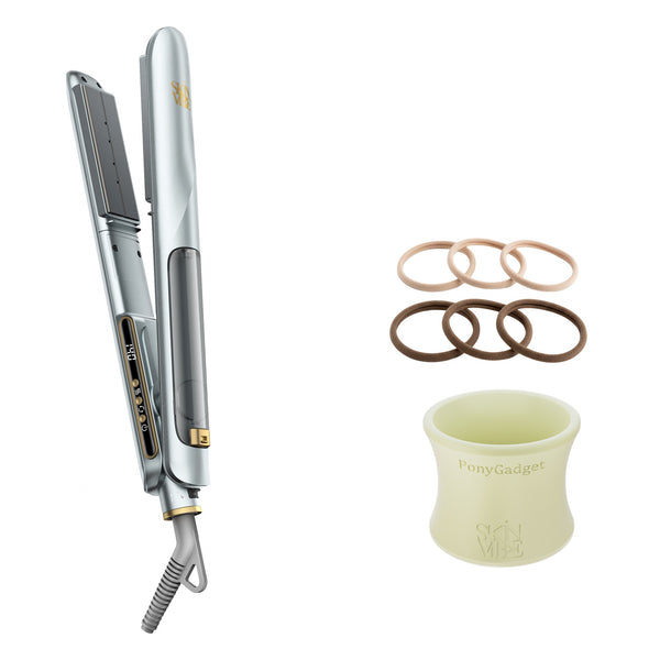 Zestaw: Prostownica do włosów SkinVibe Astra SteamPlasma + PonyGadget