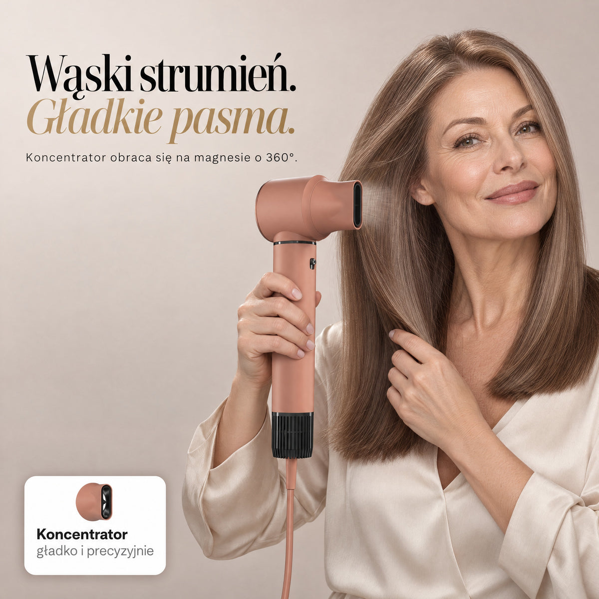 Koncentrator SkinVibe Nuvia AirPlasma - gładkie pasma